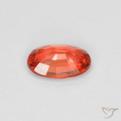 9,17 ctw natürlicher rötlich-orange Saphir, Oval, VVS