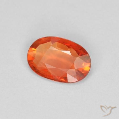 9,17 ctw natürlicher rötlich-orange Saphir, Oval, VVS