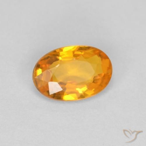 9,17 ctw natürlicher Mittelorange Saphir, Oval, VVS