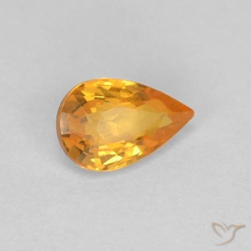 9,17 ctw natürlicher Mittelorange Saphir, Birnenform, VVS