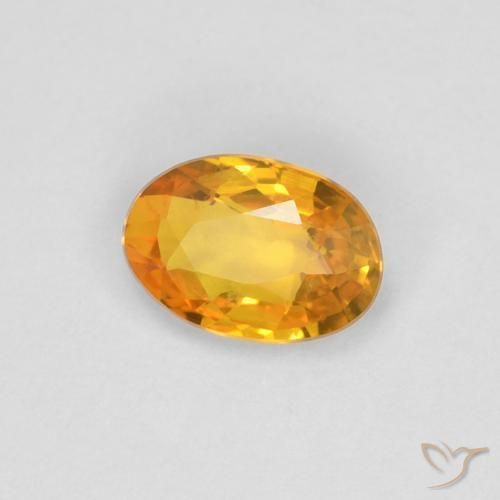 9,17 ctw natürlicher Orange-Gold Saphir, Oval, VVS