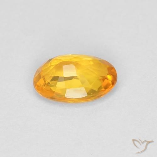 9,17 ctw natürlicher Orange-Gold Saphir, Oval, VVS