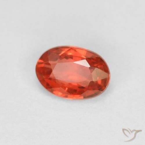 9,17 ctw natürlicher rötlich-orange Saphir, Oval, VVS-VS