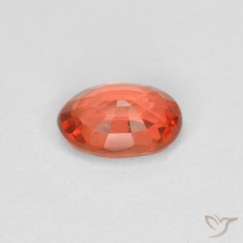 9,17 ctw natürlicher rötlich-orange Saphir, Oval, VVS-VS