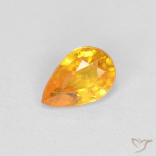 9,17 ctw natürlicher Mittelorange Saphir, Birnenform, VVS-VS
