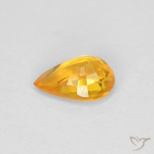 9,17 ctw natürlicher Mittelorange Saphir, Birnenform, VVS-VS