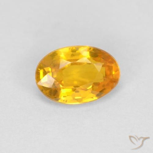 0.67ct Natürlicher Orange-Gold Saphir, Oval, VVS