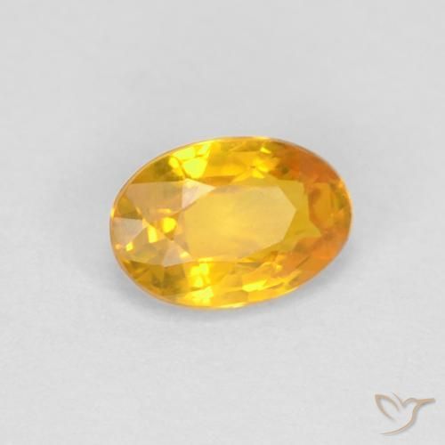 9,17 ctw natürlicher Orange-Gold Saphir, Oval, VVS