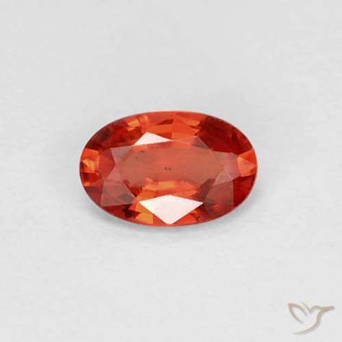 0.48ct Natürlicher rötlich-orange Saphir, Oval, VS