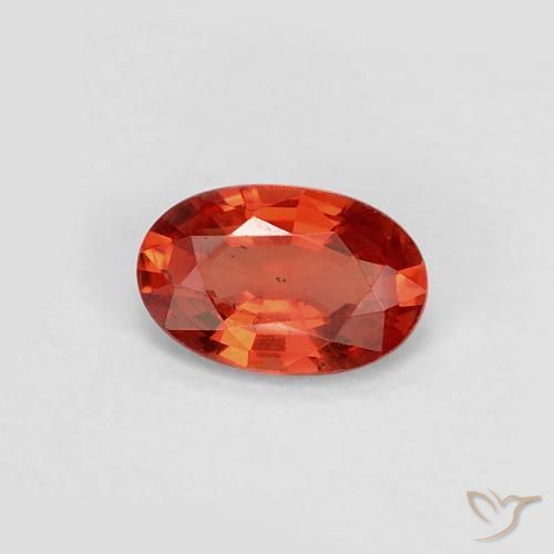 9,17 ctw natürlicher rötlich-orange Saphir, Oval, VS