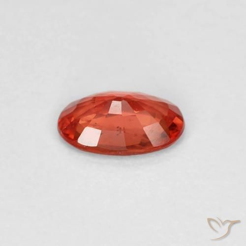 9,17 ctw natürlicher rötlich-orange Saphir, Oval, VS