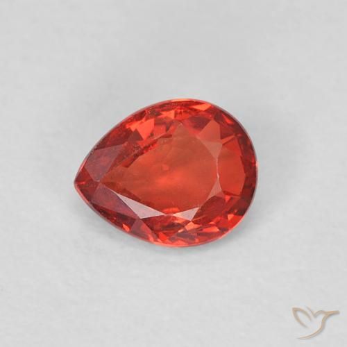 0.42ct Natürlicher Mittelrot Saphir, Birnenform, VVS-VS