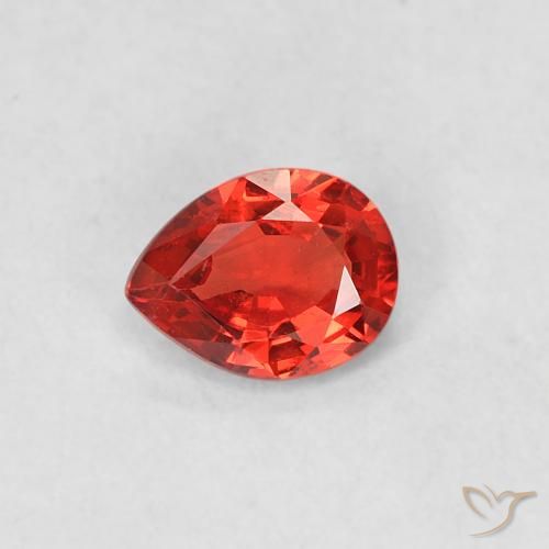 0.36ct Natürlicher Intensives Rot Saphir, Birnenform, VVS-VS
