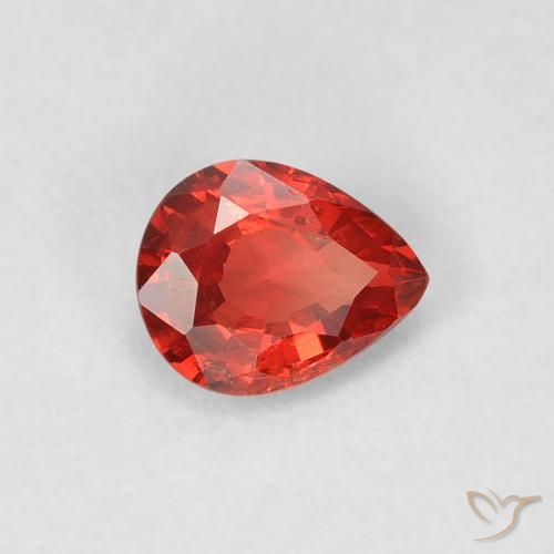 0.39ct Natürlicher Hellrot Saphir, Birnenform, VS