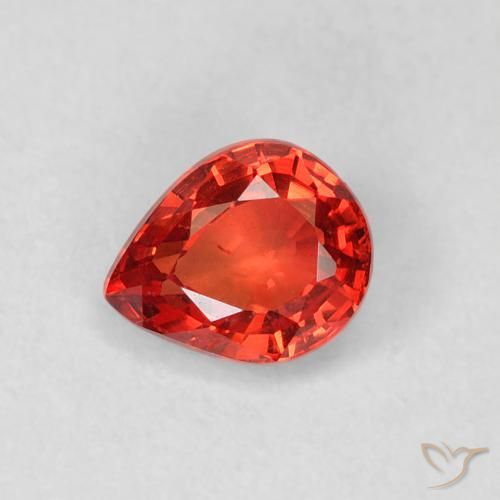 0.51ct Natürlicher Leuchtendes Purpurrot Saphir, Birnenform, VVS-VS