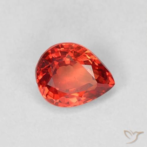 9,17 ctw natürlicher Leuchtendes Purpurrot Saphir, Birnenform, VVS-VS