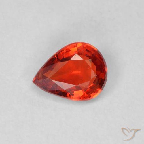 0.37ct Natürlicher Hellrot Saphir, Birnenform, VS