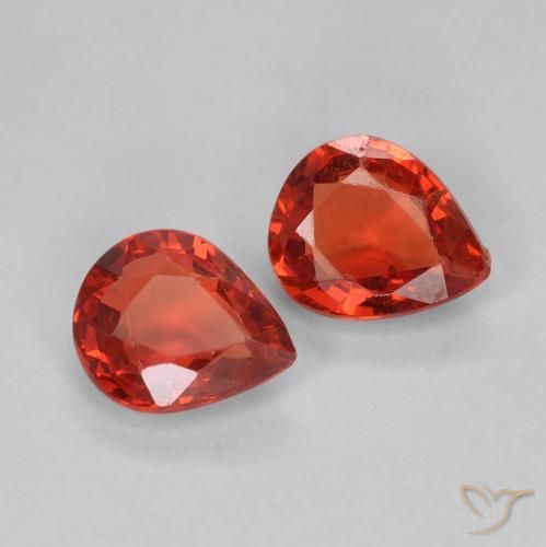 0.86 ct natürliche Mittelrot Saphir-Edelsteine, Birnenform, VVS-VS