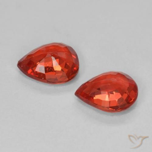 0.86 ct natürliche Mittelrot Saphir-Edelsteine, Birnenform, VVS-VS