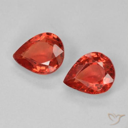 0.91ctw Natürlicher Hellrot Saphir, Birnenform, VVS-VS