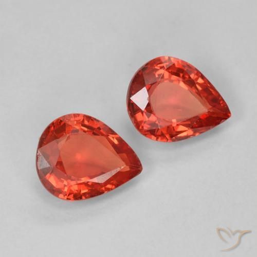 0.91 ct natürliche Hellrot Saphir-Edelsteine, Birnenform, VVS-VS