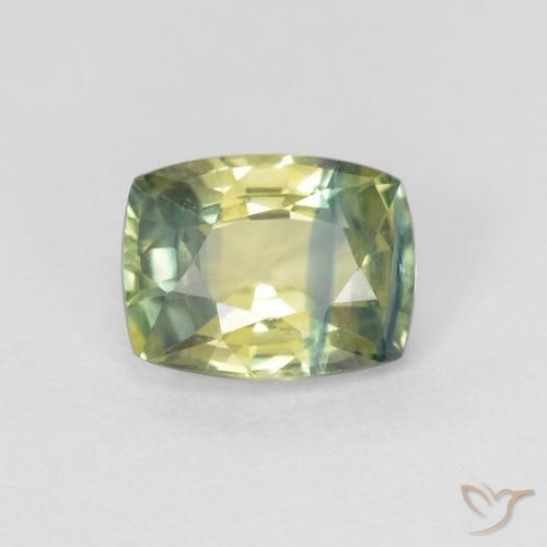 0.87ct Natürlicher Mehrfarbig Saphir, Kissen, VVS