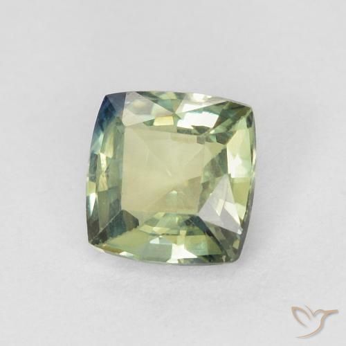 9,17 ctw natürlicher hellgrün Saphir, Kissen, VVS