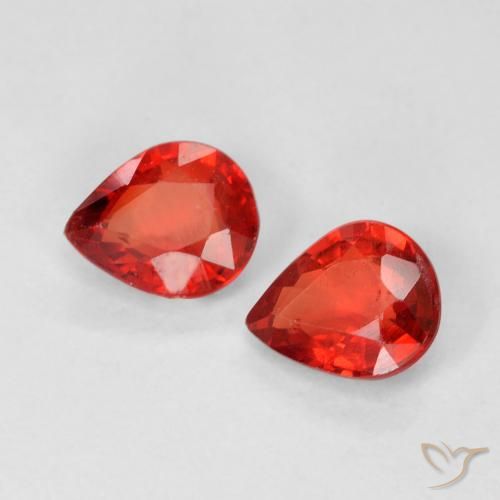 0.83ctw Natürlicher Hellrot Saphir, Birnenform, VVS-VS