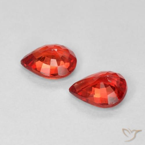 0.83 ct natürliche Hellrot Saphir-Edelsteine, Birnenform, VVS-VS