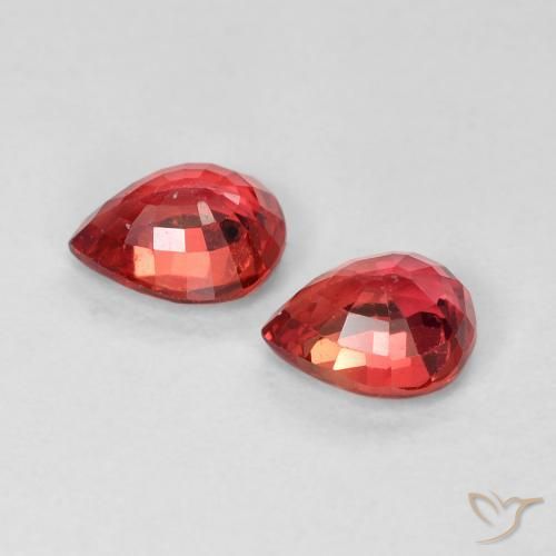 0.95 ct natürliche Mittelrot Saphir-Edelsteine, Birnenform, VVS-VS