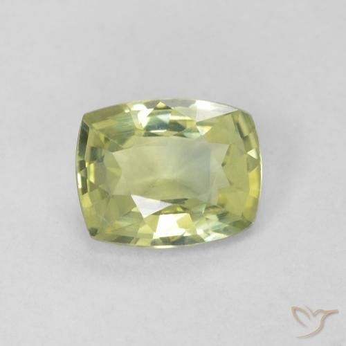 0.79ct Natürlicher Helles Waldgrün Saphir, Kissen, VVS