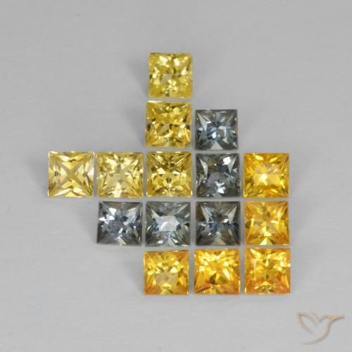 2.26 ct natürliche Mehrfarbig Saphir-Edelsteine, Quadrat, VS