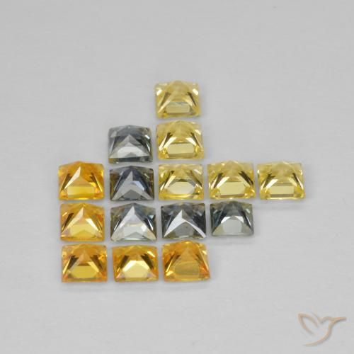 2.26 ct natürliche Mehrfarbig Saphir-Edelsteine, Quadrat, VS