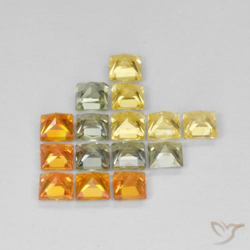 2.01 ct natürliche Mehrfarbig Saphir-Edelsteine, Quadrat, VS