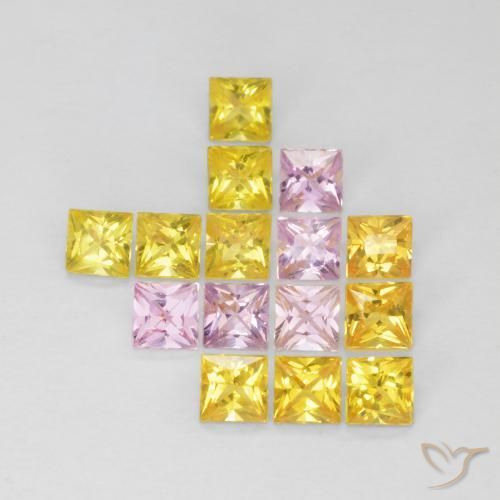 1.88 ct natürliche Mehrfarbig Saphir-Edelsteine, Quadrat, VS