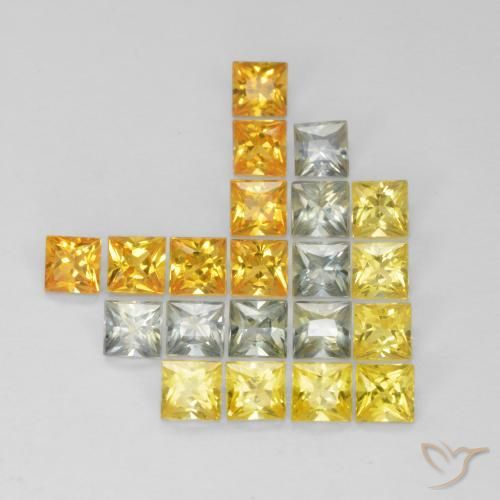 2.63 ct natürliche Mehrfarbig Saphir-Edelsteine, Quadrat, VS