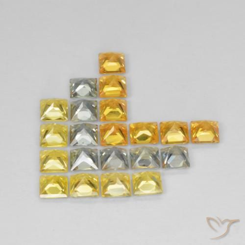 2.63 ct natürliche Mehrfarbig Saphir-Edelsteine, Quadrat, VS