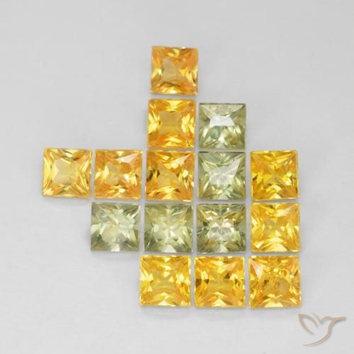 3.54 ct natürliche Mehrfarbig Saphir-Edelsteine, Quadrat, VS