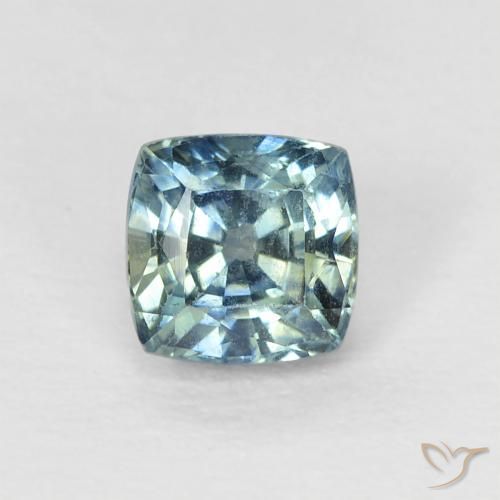 0.69ct Natürlicher Blaugrün Saphir, Kissen, VS