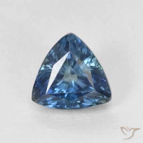 0.90ct Natürlicher Blaugrün Saphir, Trillion, VS
