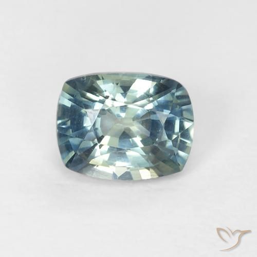 0.74ct Natürlicher Blaugrün Saphir, Kissen, VVS-VS