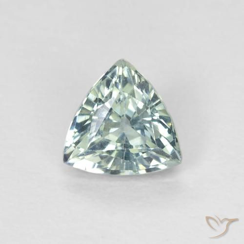 0.65ct Natürlicher hellblau-grün Saphir, Trillion, VS