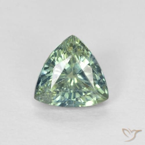 0.68ct Natürlicher Blaugrün Saphir, Trillion, VS