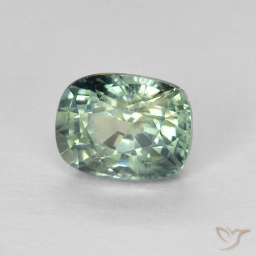 9,17 ctw natürlicher hellblau-grün Saphir, Kissen, VS