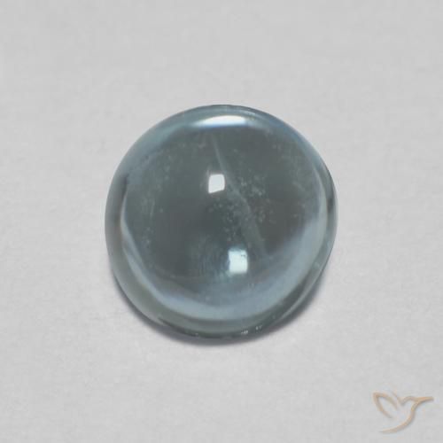 0.51ct Natürlicher Graublaues Grün Saphir, Runden, Transparent
