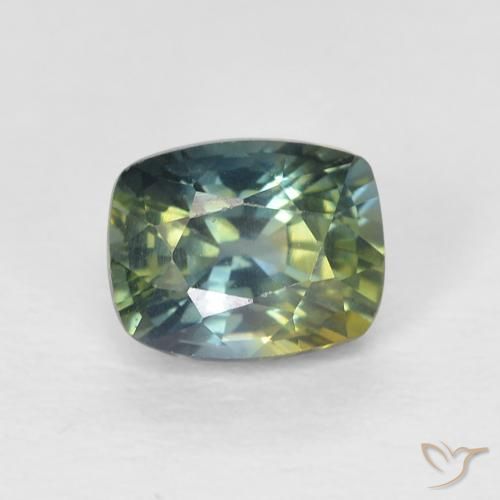 0.85ct Natürlicher Mehrfarbig Saphir, Kissen, VVS-VS