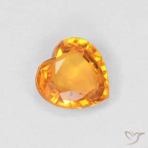 9,17 ctw natürlicher hellorange Saphir, Herz, VVS-VS