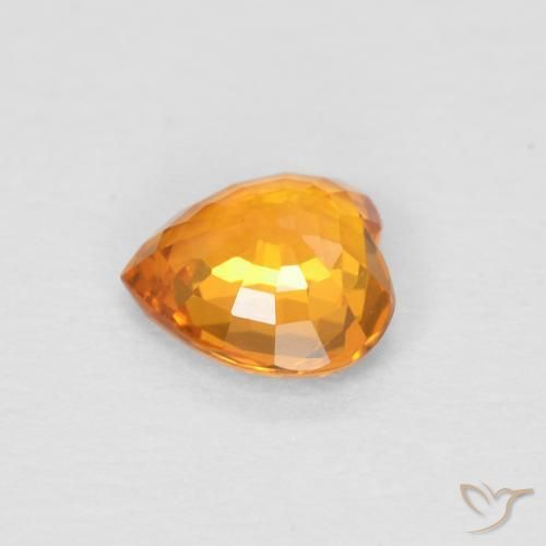 9,17 ctw natürlicher hellorange Saphir, Herz, VVS-VS