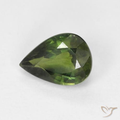 1.03ct Natürlicher Waldgrün Saphir, Birnenform, VS