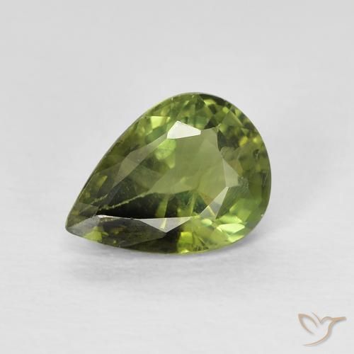 0.97ct Natürlicher Medium Dark-Green Saphir, Birnenform, VS, Photo A